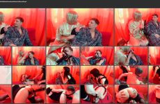 The Mistress Put a Gag with a Dildo on the and made him Fuck herself