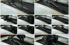 Hinako Bondage Clinic Latex Vacuum Bed With Dick Hole Part