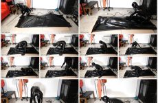 Hinako Bondage Clinic Latex Vacuum Bed With Dick Hole Part