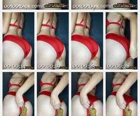 12 December 2022- Sweet_Lizz – red bikini poop - Amateurs