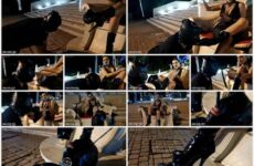 Lady Scarlet Femdom online Boot worship at the party