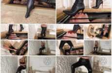 Mistress Nikki Whiplash Caged Boot Slave
