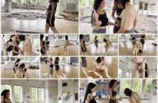 MahoganyQen and Mistress Glamorous femdom ballbusting A double ballbust on a stranger