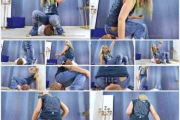 Boss Girls femdom facesitting hd This jeans facesitting session is his doom. Starring Bratty Jenny-Nina