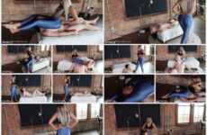 Brat Princess Face Grinding Orgasm Strong Python Scissor Hold for Lazy Beta. Starring Ava