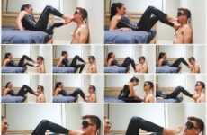 Fun Aussie Couple fendom foot slave Deepthroat Foot Gagging Punishment. Starring Goddess Mercy