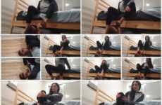 Fun Aussie Couple humiliating foot slave Loser Humiliated Under Dirty Feet and Farts