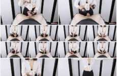 House of Era ball busting dom Ballbusting POV Rough Handjob CBT with leather gloves