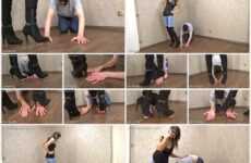 Madame Marissa male trampling Gruesome hand trampling with over knee boots