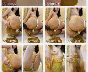 24 May 2023- Diarrhea comes out of panties, farting, enema with p00girl - Amateurs