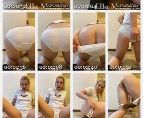 27 May 2023- ScatElla – GIRL NEXT DOOR POOP IN WHITE PANTIES - Amateurs