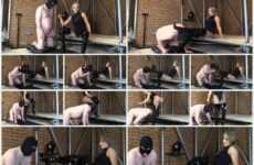 Mistress Courtney femdom foot domination PVC Boot Kisser