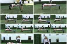 Mistress Courtney femdom harsh whipping An Outdoor Caning At The OWK