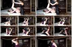 Mistress Mercer strapon humiliatrix Gagged Sissy Slut Pegging in Latex