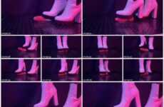 TamyStarly ballbusting slave A Too-Hard Bootjob in White Ankle Tank Boots