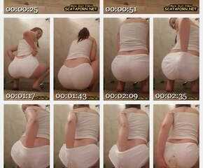 19 July 2023- DirtyTeen18 – POOPING AND PEE IN WHITE PANTY