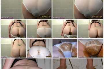 29 June 2023- scatgoddess – White Poopy Panty