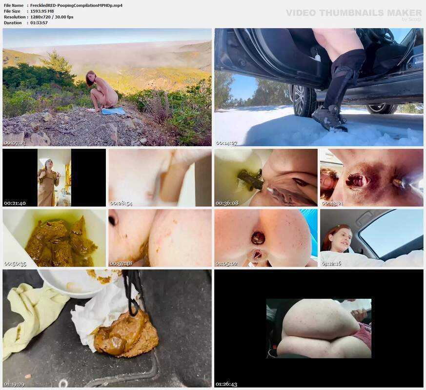 FreckledRED - Pooping Compilation MP4 / HD 720p