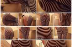 thefartbabes – Ruslana Zebra Tights Poop