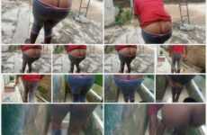 PrettyEbonies - Pinkyprada Outdoor pantypoop in barracks