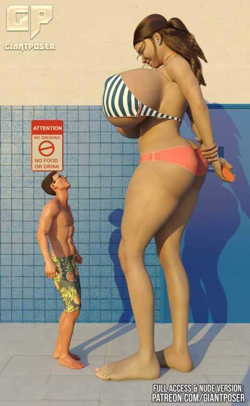 GiantPoser - At the outdoor pool: Sunscreen