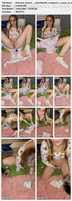 Princess Starry - Scatbook crapped n came in this thick diaper