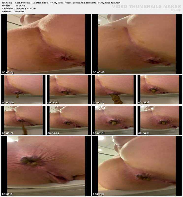 Scat Princess - A little nibble for my fans! Please excuse the remnants of my fake tan!