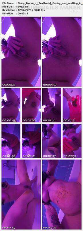 Stacy Bloom - Scatbook Peeing and scatting in the bath, smearing shit over my body