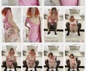 DoloresNaughties – Humongous Poo Whilst All Dolled Up Stockings And Heels