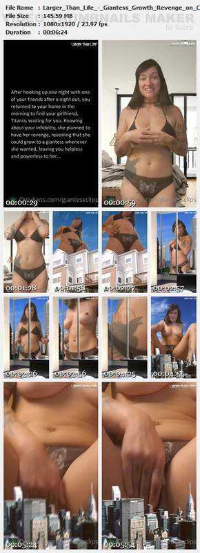 Larger Than Life - Giantess Growth Revenge on Cheating Boyfriend Larger Than Life - Giantess Growth Revenge on Cheating Boyfriend