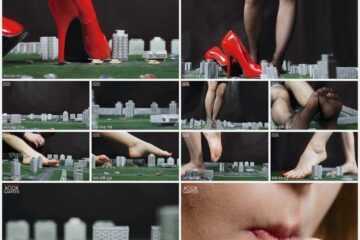 Giantess Noon - Red Fishnets