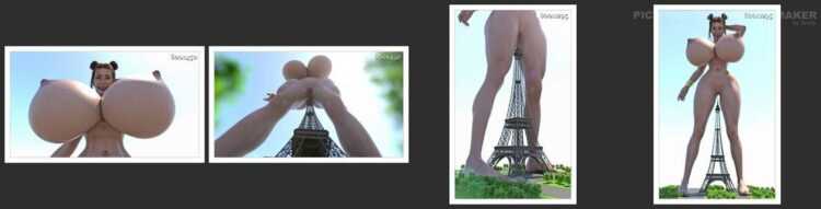 GiantPoser - Kimberly is the new Eiffel Tower