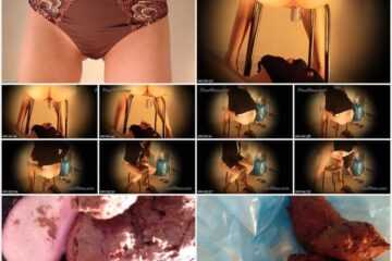 PooAlina - Alina bombs the mouth of the toilet slave with pieces of hard shit