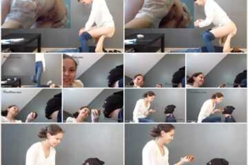 PooAlina - Alina pooping in mouth and playing with a toilet slave