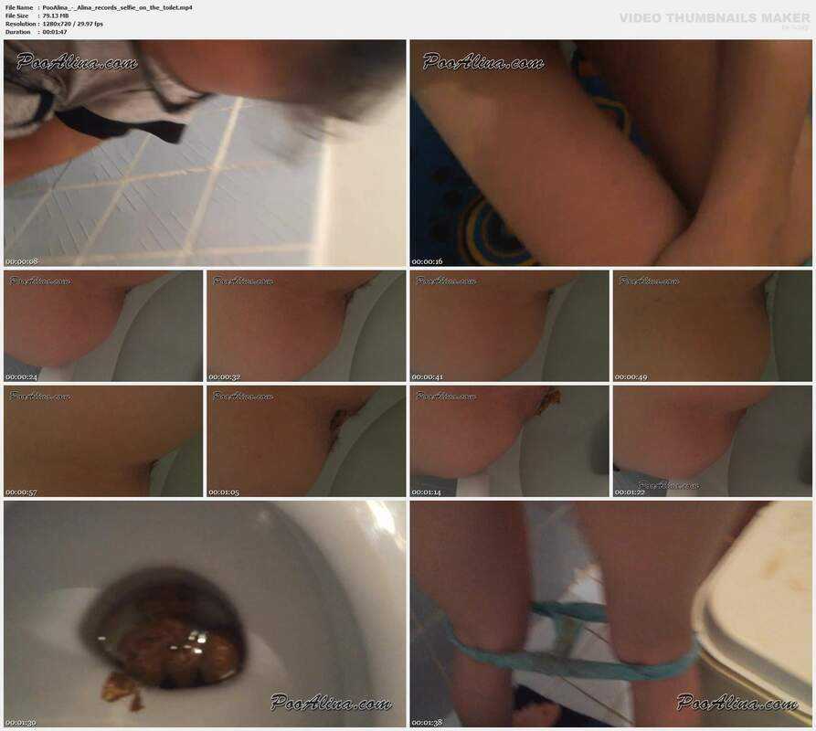 PooAlina - Alina records selfie on the toilet