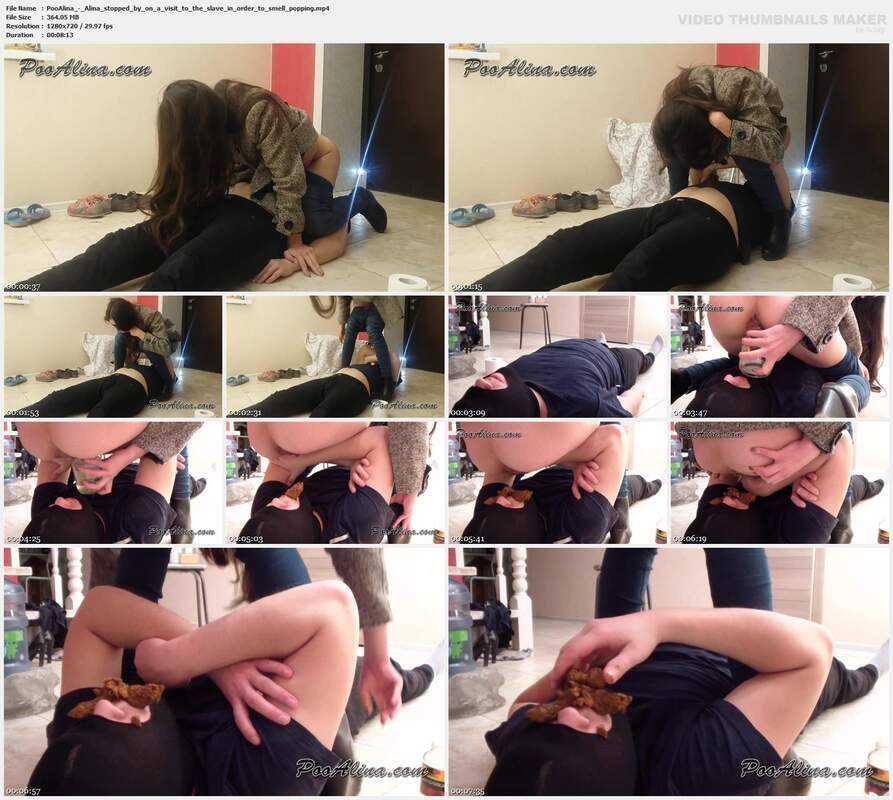 PooAlina - Alina stopped by on a visit to the slave in order to smell popping