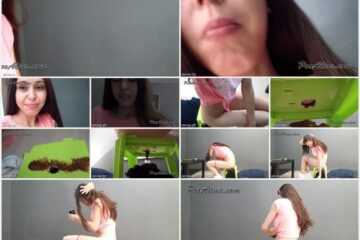 PooAlina - Minimal contact! Alina pooping into mouth of toilet slave