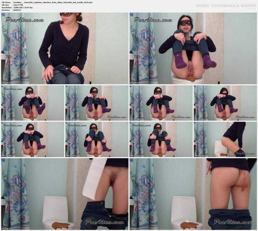 PooAlina - Powerful explosive diarrhea from Alina! Powerful and smelly fart!