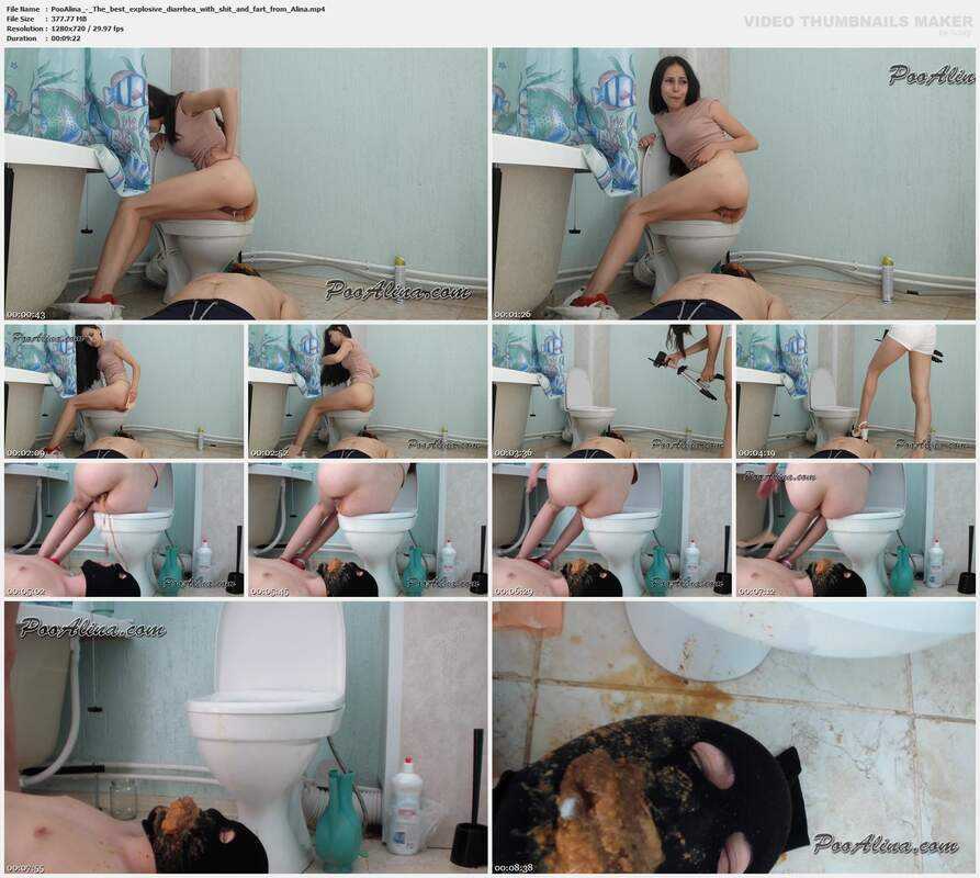 PooAlina - The best explosive diarrhea with shit and fart from Alina