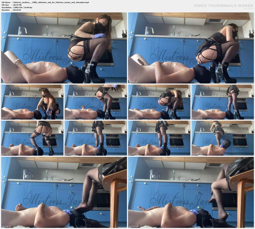 Mistress Jardena - Filthy shiteater ask for Mistress nectar and chocolate