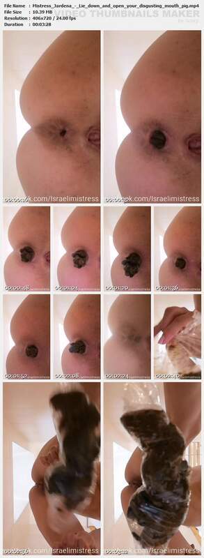 Mistress Jardena - Lie down and open your disgusting mouth pig