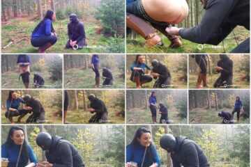 Mistress Luciana - Shit directly on the slave hands