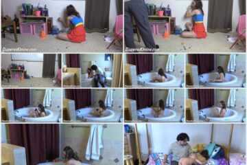 Diaper Fetish - Pastel Draw on Wall Bathed Spanked