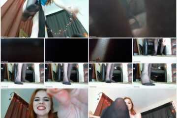 Dominant redhead Goddess Lucy - Webcam Giantess in sheer black stockings pov foot sole crush and more