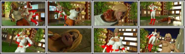 Power Girl and Giantess Harley
