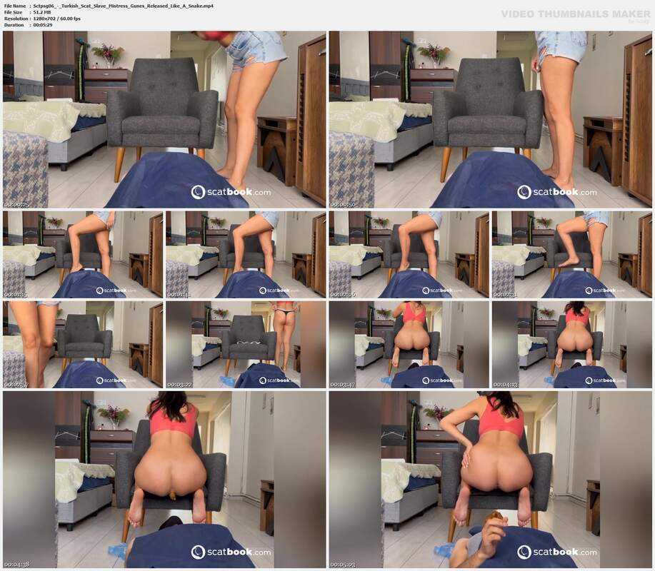 Sctpsg06 - Turkish Scat Slave Mistress Gunes Released Like A Snake
