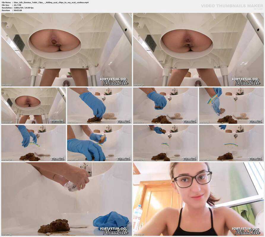 Miss Lith Domina Toilet Clips - Adding scat chips to my scat cookies