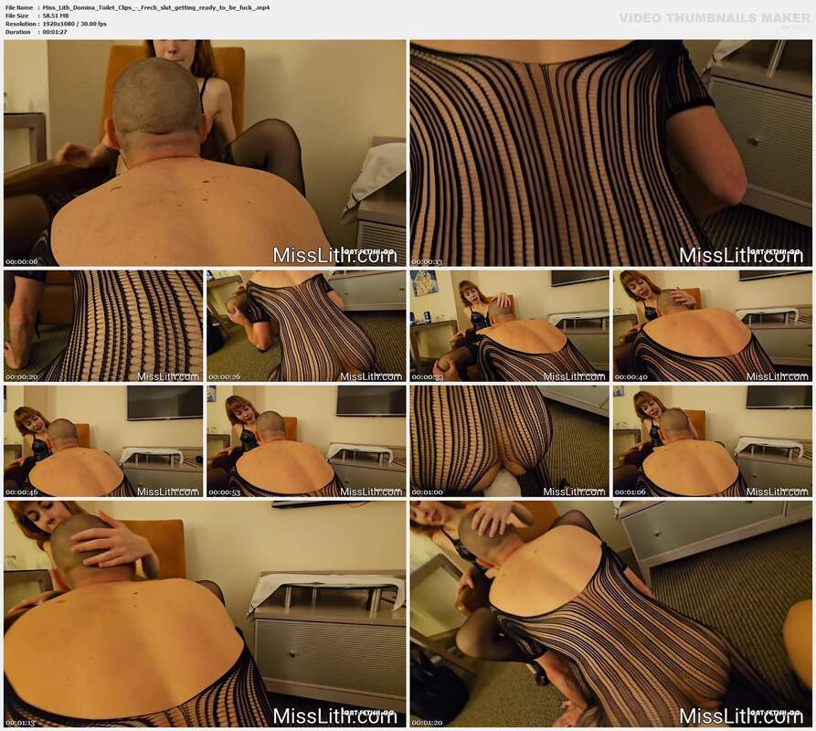 Miss Lith Domina Toilet Clips - Frech slut getting ready to be fuck