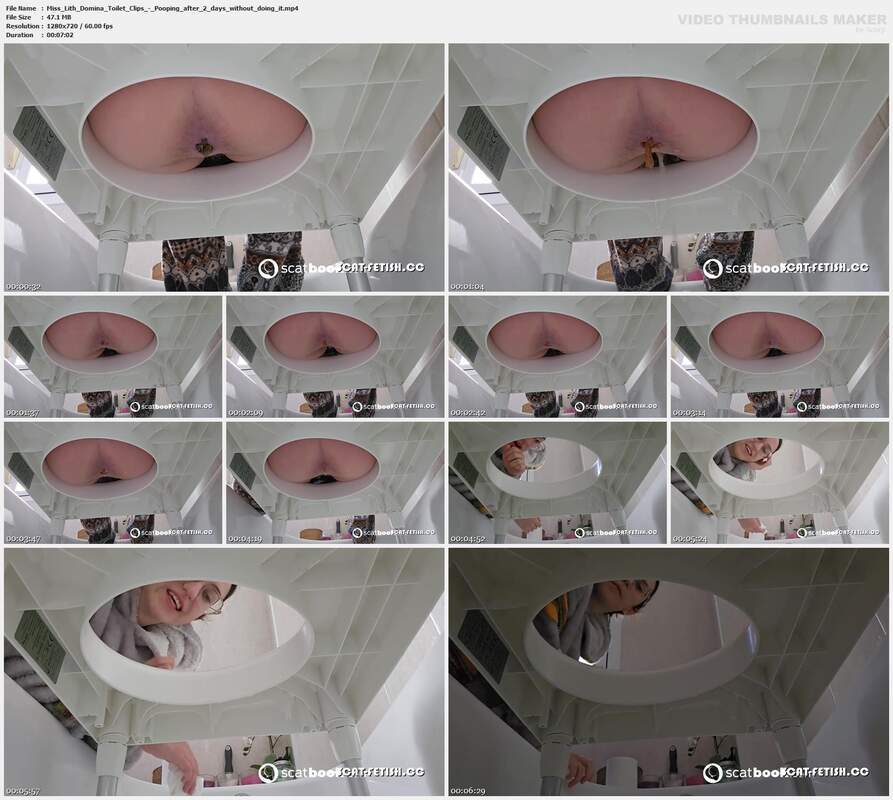 Miss Lith Domina Toilet Clips - Pooping after 2 days without doing it