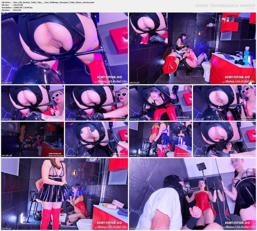 Miss Lith Domina Toilet Clips - Scat Challenge Strongest Toilet Slaves Survive